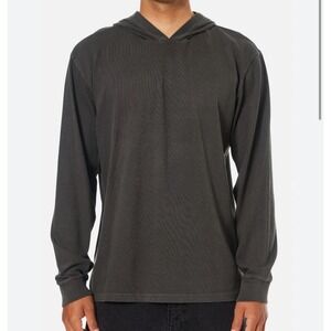 Katin Mens Hide Pullover Hoodie Shirt XL Faded Black Organic Cotton Lightweight